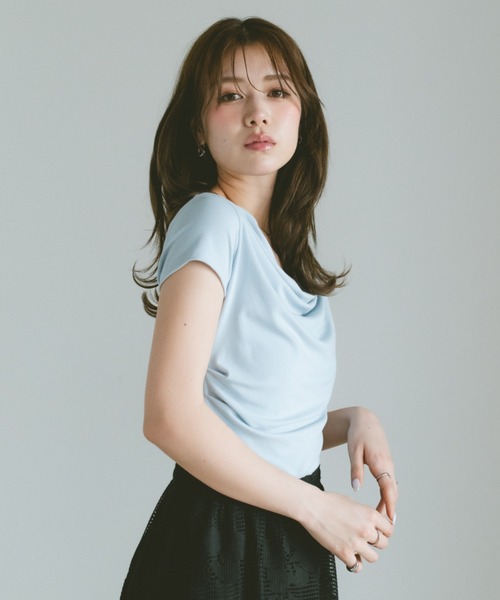 tシャツ 半袖 フィットドレープカットソー レディース | VANNIE U | 17