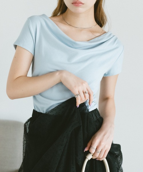tシャツ 半袖 フィットドレープカットソー レディース | VANNIE U | 13