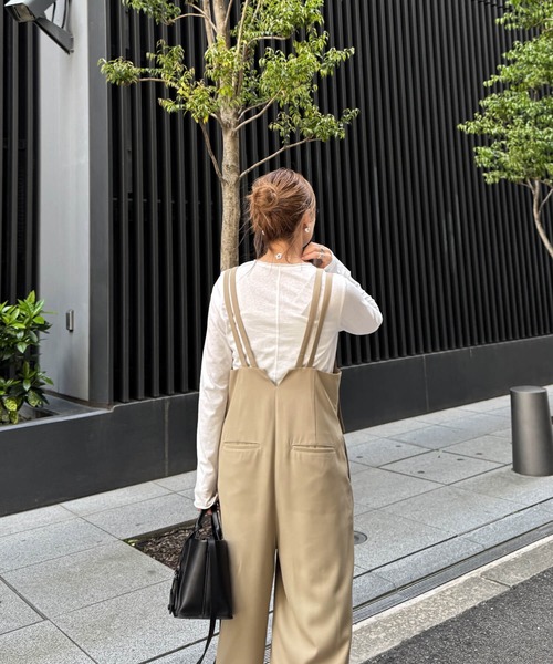 希少　Nike XL ベージュ オーバーオール I-SOOK（アイスー） サロペット オーバーオール ダブルストラップ