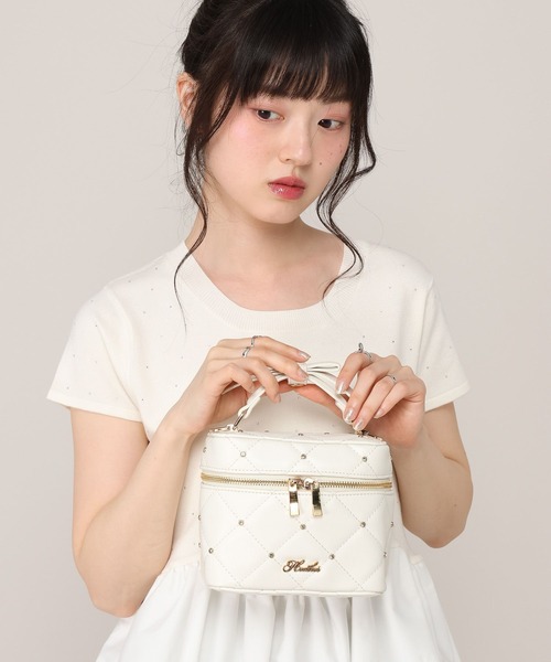Heather（ヘザー） ショルダーバッグ バッグ リボンスタッズバニティ