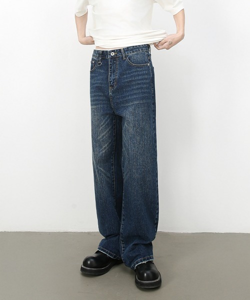 「CORPUS TOKYO」 デニムパンツ 4 ブラック メンズ_画像9
