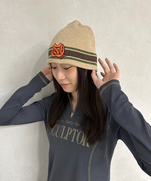 「SCULPTOR」 ニットキャップ FREE ベージュ レディース_画像7