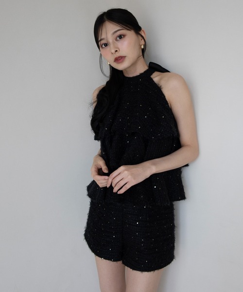 EIMY ISTOIRE（エイミーイストワール） TWINKLE TWEED RUFFLE TOPS