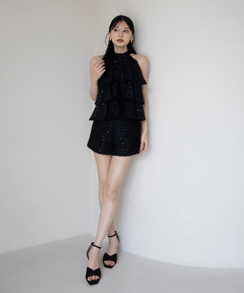 EIMY ISTOIRE（エイミーイストワール） TWINKLE TWEED RUFFLE TOPS