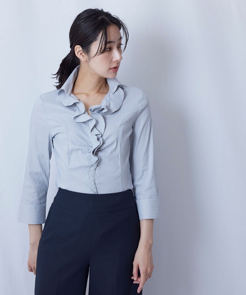「NARACAMICIE」 長袖ブラウス XX-LARGE オレンジ レディース_画像2