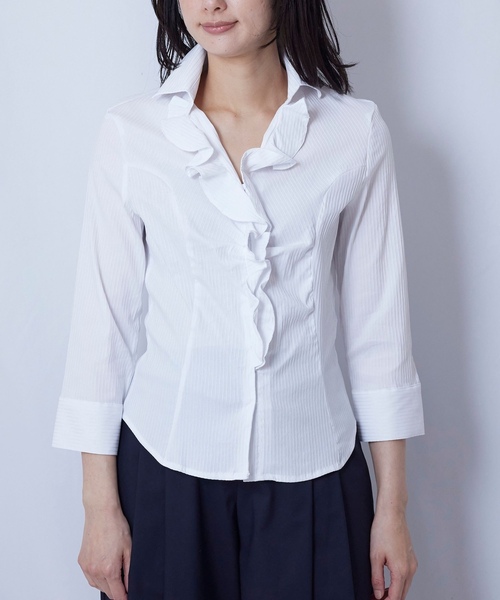 「NARACAMICIE」 長袖ブラウス XX-LARGE オレンジ レディース_画像6