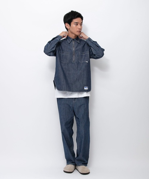 「UNION HERCULES MADE」 長袖シャツ 38 インディゴブルー メンズ_画像2