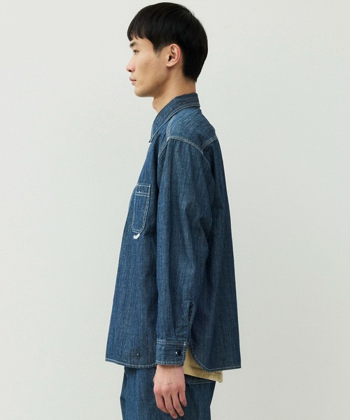 「UNION HERCULES MADE」 長袖シャツ 38 インディゴブルー メンズ_画像5