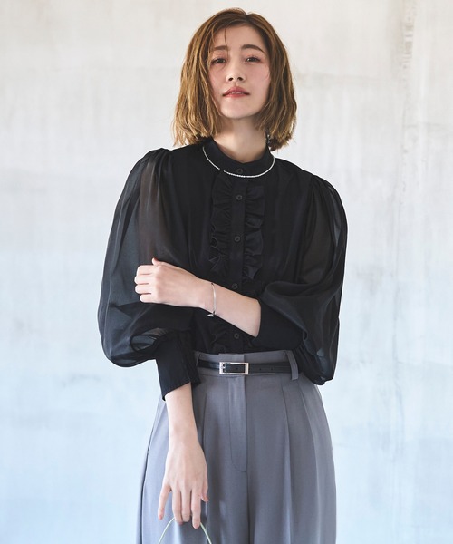 「RUIRUE BOUTIQUE」 長袖ブラウス L ホワイト レディース_画像7