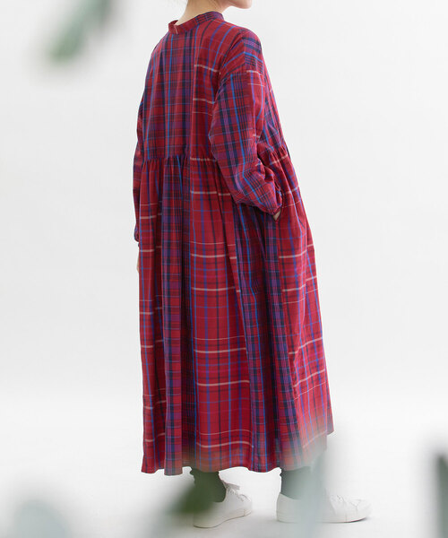 「nop de nod」 長袖ワンピース M レッド レディース_画像4