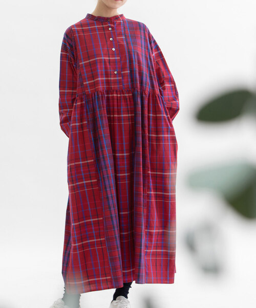 「nop de nod」 長袖ワンピース M レッド レディース_画像5