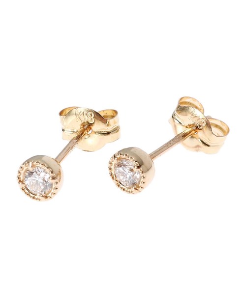 COCOSHNIK（ココシュニック） ピアス K18ダイヤモンド フチミル