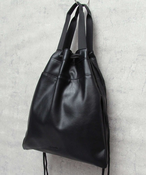 glabella ショルダーバッグ 2WAY PU 巾着バッグ（ハンドバッグ  