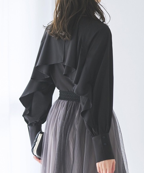 RUIRUE BOUTIQUE ブラウス シャツ 洗える ｜ バックケープバンド