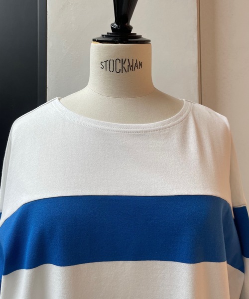 tシャツ MIDIUMISOLID ビッグボーダーチュニック レディース MIDIUMISOLID tシャツ ビッグボーダーチュニック レディース