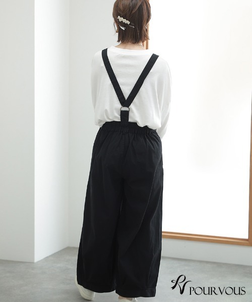 OMMO サロペット黒 バルーンパンツ ElegChic サロペット オーバーオール バルーンサロペットパンツ