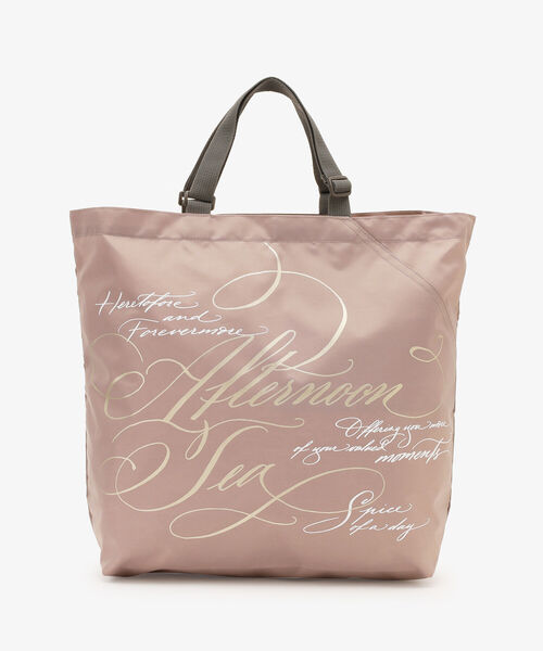 Afternoon Tea エコバッグ スリットポケット付きロゴバッグL
