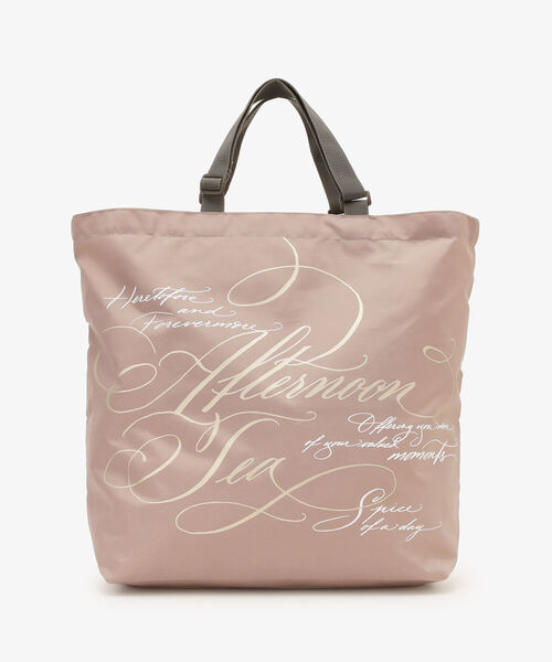 Afternoon Tea エコバッグ スリットポケット付きロゴバッグL