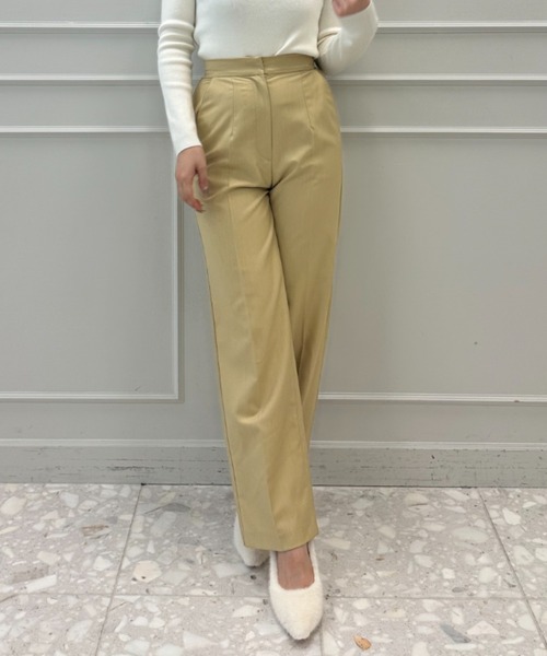 エイミーハイウエストボトムス eimy istoire パンツ ハイウエストストレートパンツ レディース