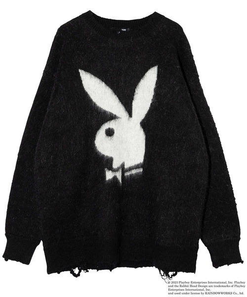 SILAS セーター ニット PLAYBOY x DISTRESSED SWEATER メンズ 