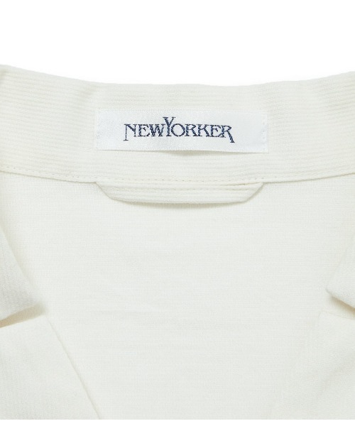 NEWYORKER ブラウス シャツ コットンワッシャーピケ 刻み衿