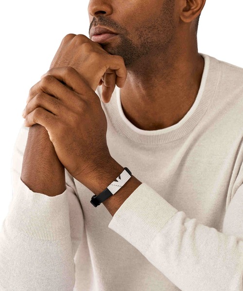 EMPORIO ARMANI ブレスレット EGS3075040 ブラック Men's EMPORIO ARMANI ブレスレット エンポリオ・アルマーニ