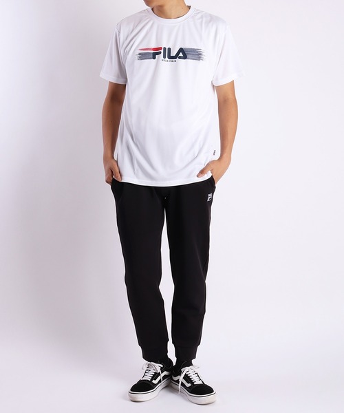 FILA tシャツ ハニカムメッシュ 半袖 刺繍 ロゴ 半袖Tシャツ