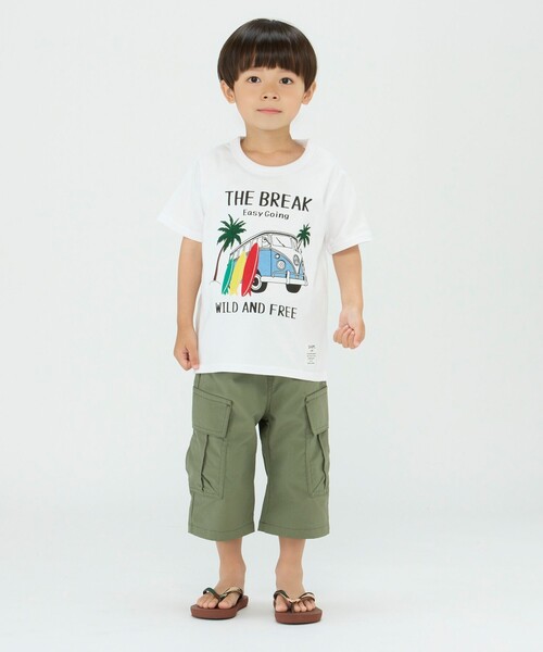 [Birth Of  Child] パール パッチワーク 半袖Tシャツ ヨットパッチワークTシャツ(80cm 白): キッズ - ナルミヤ