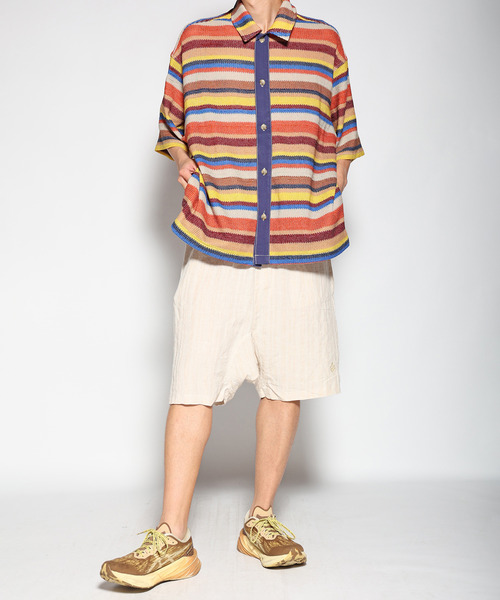 ALDIES（アールディーズ） シャツ 半袖 Mesh Rainbow Shirts 