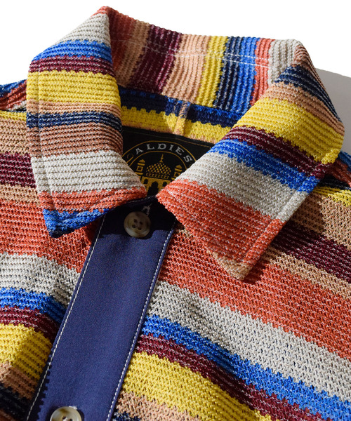 ALDIES（アールディーズ） シャツ 半袖 Mesh Rainbow Shirts 
