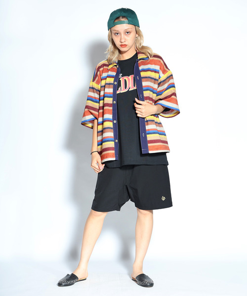 ALDIES（アールディーズ） シャツ 半袖 Mesh Rainbow Shirts 
