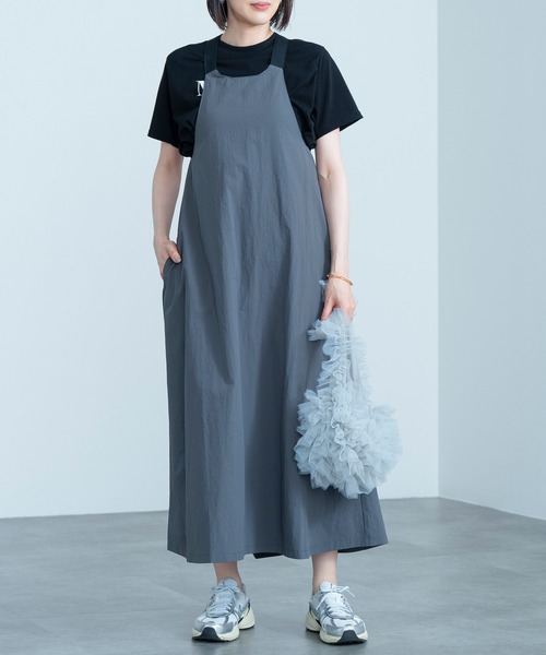 HEILIS（ヘイリス） ジャンパースカート ワッシャータフタバッククロス