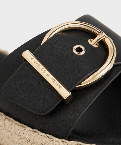 CHARLES ＆ KEITH サンダル バックルエスパドリーユサンダル