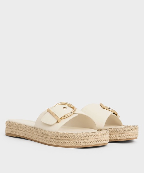 CHARLES ＆ KEITH サンダル バックルエスパドリーユサンダル