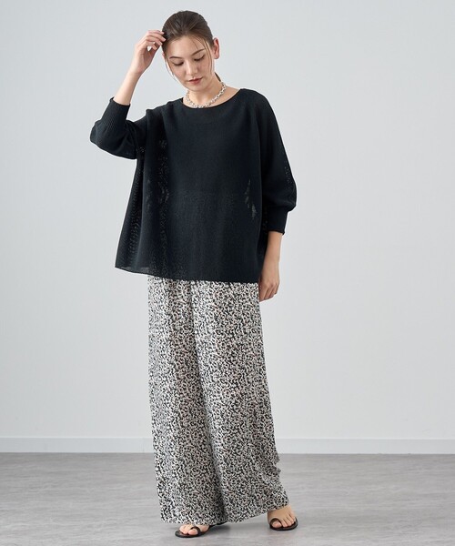 ANAYI パンツ 「セットアップ対応商品」モノトーンモザイク