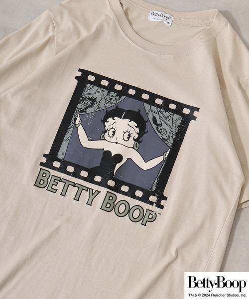 tシャツ 「Betty Boop(TM)」センタープリントワイドTシャツ レディース Betty Boop(TM)】センタープリントワイドTシャツ｜ギャレストの