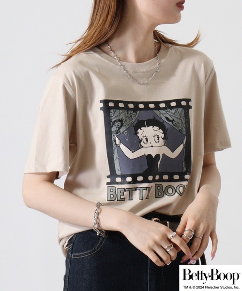 BETTY BOOP tシャツ BOOP（TM） プリント半袖Tシャツ 野球柄