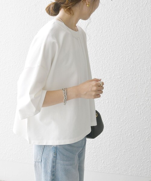 SHIPS any tシャツ any:「洗濯機可能」インレイ ハーフスリーブ