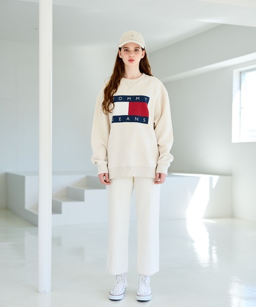 【新品!】 JEANS ロゴスウェット M TOMMY JEANS トレーナー スウェット フラッグロゴスウェット