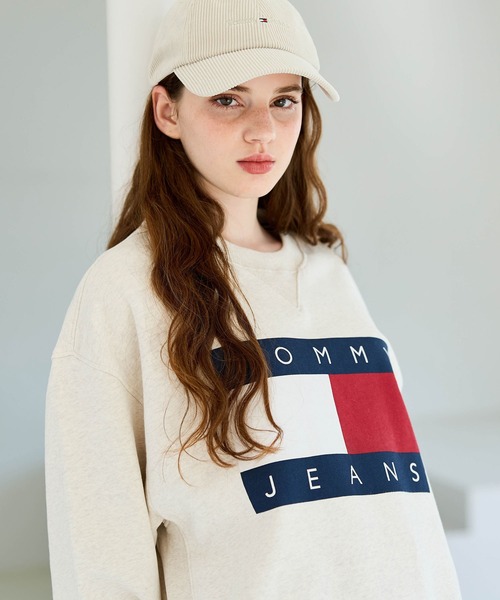 TOMMY JEANS トレーナー スウェット フラッグロゴスウェット
