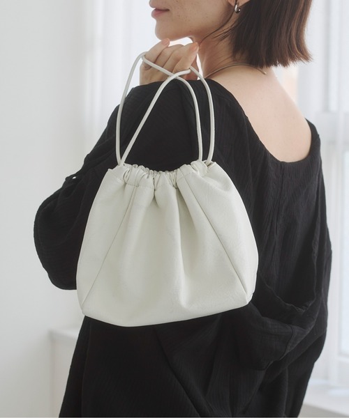ANGIE ショルダーバッグ バッグ 2WAY巾着ショルダーバッグ メタリック