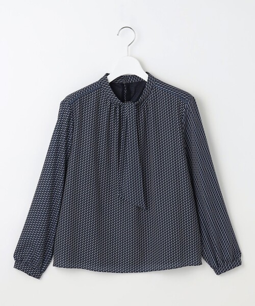 tシャツ 幾何プリント モックネック カットソー レディース J.PRESS tシャツ 幾何プリント モックネック カットソー