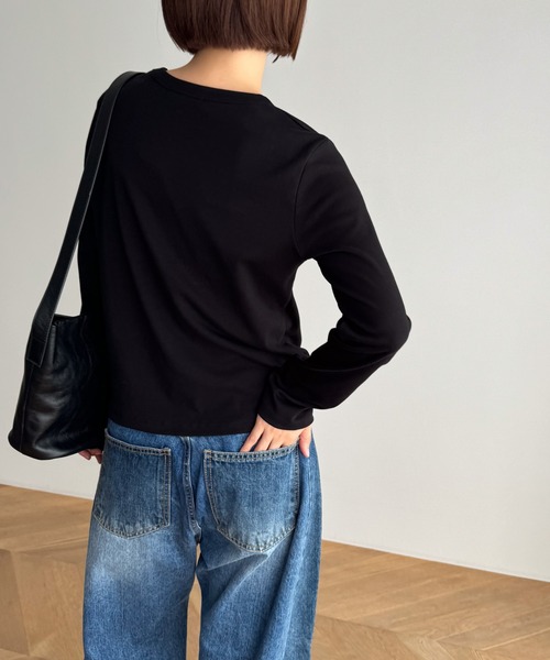 CANAL JEAN - canal jean ラグランBIG ロングTシャツ　ネイビー　美品 CANAL JEAN - canal jean ラグランBIG ロングTシャツ ネイビー