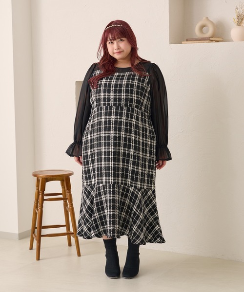 新品 ツイードワンピース サイズ0 ツイードジャンパースカート【残り1点】 | DRESS | OBLI