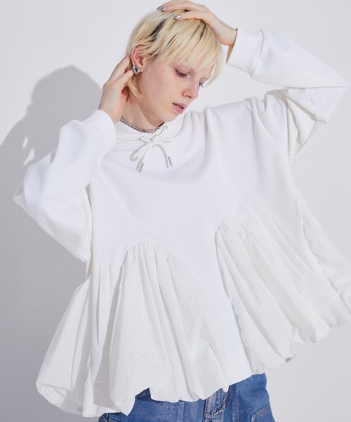 パーカー Sweat Deformed Hoodie レディース