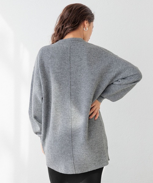 ニット セーター 「HEREIAM」マシンウォッシャブル可／チュニックミラノリブＶネックニット レディース HEREIAM ニット セーター 「HEREIAM」マシンウォッシャブル可