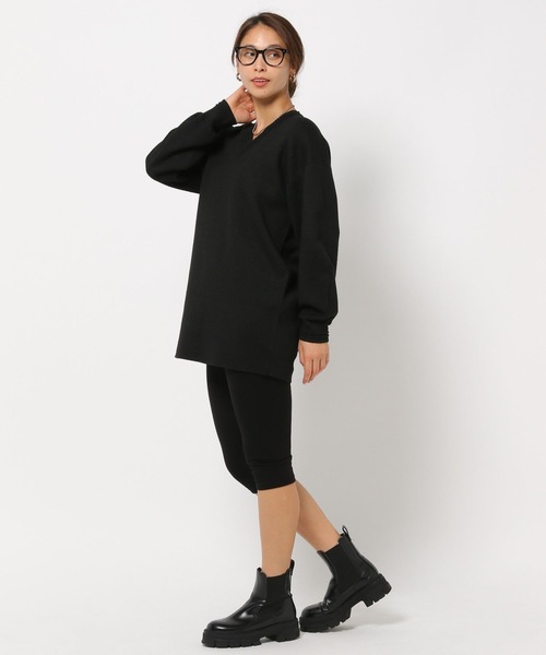 ニット セーター 「HEREIAM」マシンウォッシャブル可／チュニックミラノリブＶネックニット レディース HEREIAM ニット セーター 「HEREIAM」マシンウォッシャブル可