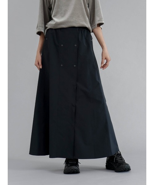 JULIUS ラップスカート YORT ロング スカート 「サステナブル・撥水」ボタンラップスカート