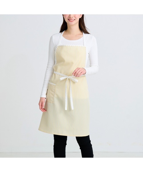 Francfranc（フランフラン） エプロン ウェーブ フルエプロン イエロー