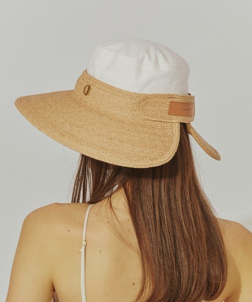 Chapeau d' O 帽子 ハット Raffia Visor Sun Hat